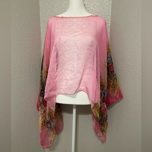 Pink Vintage Lightweight CoverUp Shawl